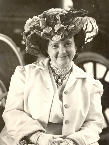 Kathleen LaBarre in her flowered hat